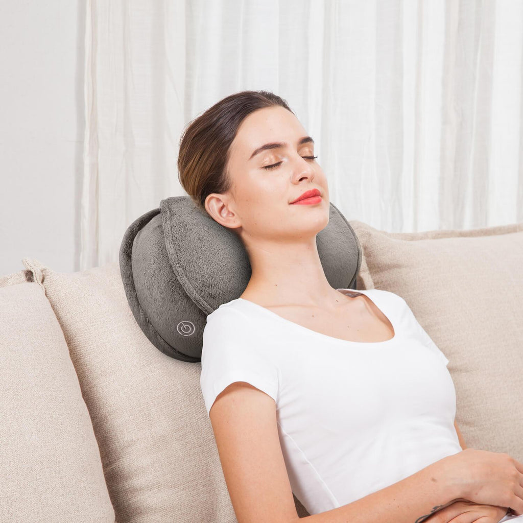 2023 Car Massage Heat Neck Support cuscino sedile supporto per la schiena  poggiatesta cuscino simulazione massaggio umano Home Office Pillow -  AliExpress