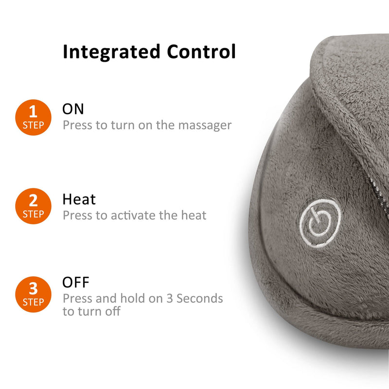 Heated Neck Massage Pillow  Buy Shiatsu Neck & Shoulder Massager Pilow with  Heat - Snailax