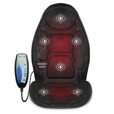 Memory Foam Massage Seat Cushion - Back Massager with Heat