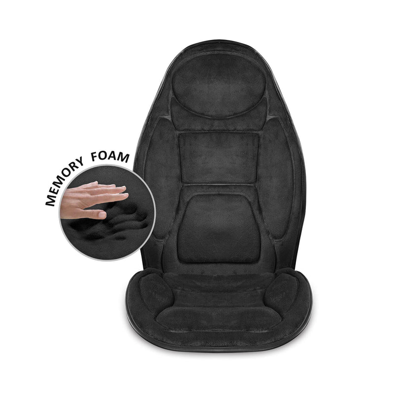 Snailax Massage Seat Cushion with Heat - Memory Foam Support Pad in Neck  and Lumbar,2 Heat Levels, 10 Vibration Massage Motors, Back Massager, Massage  Chair Pad for Home Office Navy Blue